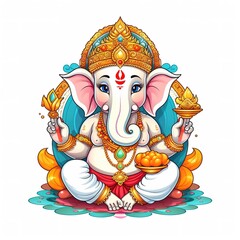 Wall Mural - Happy Ganesh Chaturthi, Generative ai