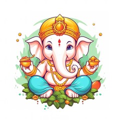 Wall Mural - Happy Ganesh Chaturthi, Generative ai