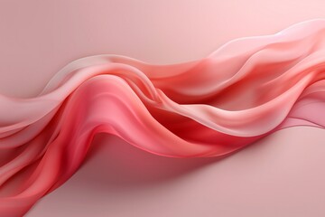 red silk satin background. abstract 3d rendering of red wavy silk fabric. illustration. generative a