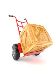 Sticker - Crate with hand truck