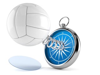 Canvas Print - Volleyball with compass