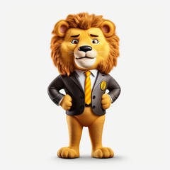 Wall Mural - Mascot lion boss