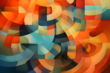 Wall Mural - abstract segmentation art background