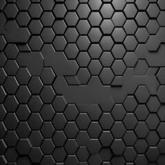 Poster - black and white background flat pattern, carbon, texture, bump mapping, tile ai generative