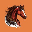 Horse mustang stallion mascot, AI generated bronco