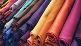 Fototapeta  - Vibrant fabric of clothes