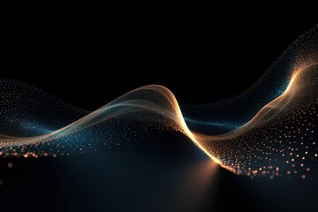 Wall Mural - abstract wave of particles.generative ai
