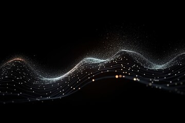 Wall Mural - abstract wave of particles.generative ai