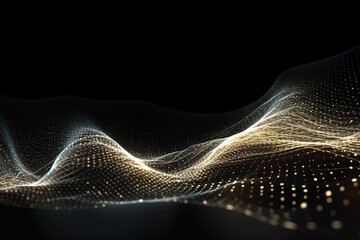 Wall Mural - abstract wave of particles.generative ai