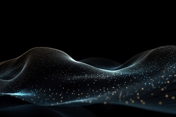 Wall Mural - abstract wave of particles.generative ai