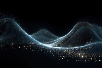 Wall Mural - abstract wave of particles.generative ai