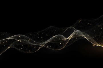 Wall Mural - abstract wave of particles.generative ai