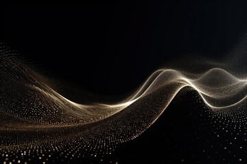 Wall Mural - abstract wave of particles.generative ai