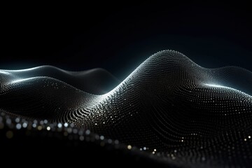 Wall Mural - abstract wave of particles.generative ai
