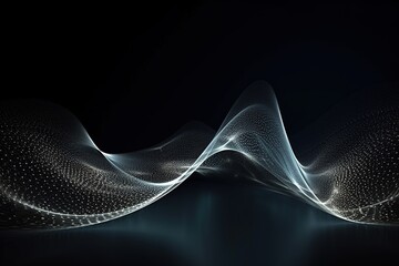 Wall Mural - abstract wave of particles.generative ai