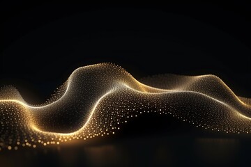 Wall Mural - abstract wave of particles.generative ai
