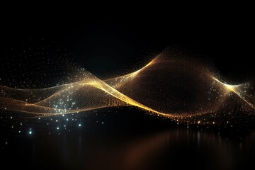 Wall Mural - abstract wave of particles.generative ai