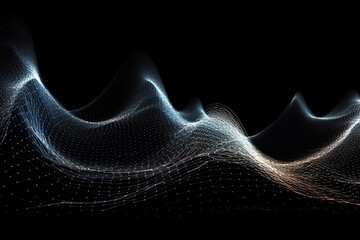 Wall Mural - abstract wave of particles.generative ai