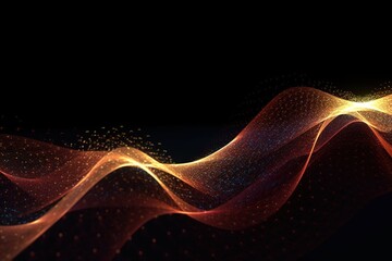 Wall Mural - abstract wave of particles.generative ai