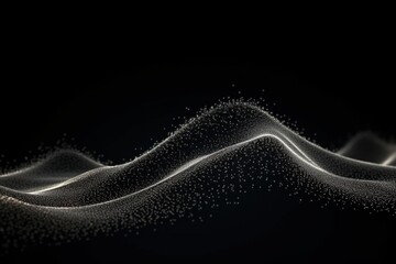 Wall Mural - abstract wave of particles.generative ai