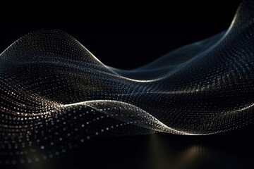 Wall Mural - abstract wave of particles.generative ai
