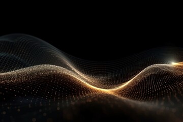 Wall Mural - abstract wave of particles.generative ai