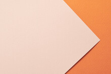 Rough Kraft Paper Background, Paper Texture Orange Beige Colors. Mockup With Copy Space For Text