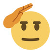 Top quality emoticon. Emoji with hand on face. Yellow face emoji. Popular element.