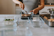 © Johnér - Pregnant woman doing healthy meal prep at home