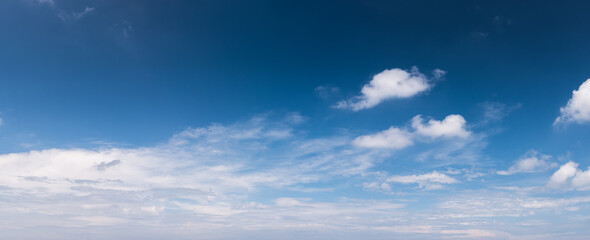 Canvas Print - panoramic beautiful sky with white clouds.