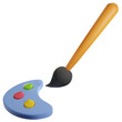 © IWayan - 3D brush and palette illustration