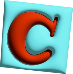 Wall Mural - 3D Vintage letter C