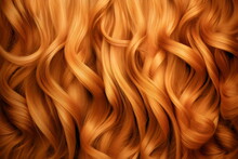 Strawberry Blonde Wavy Hair Background Texture Made With Generative Ai