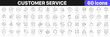 © stas111 - Customer service line icons collection. Support, contact us, message icons. UI icon set. Thin outline icons pack. Vector illustration EPS10