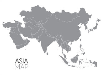 map of asia pacific. vector illustration.