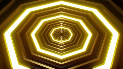 Poster - Black and gold octagonal lamp structure