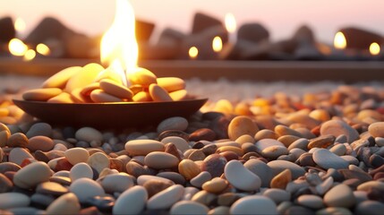 Wall Mural - fire with stone