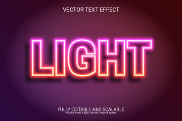 Wall Mural - Light 3D Editable Vector Text Effect Template Design