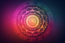 Ai Generated Illustration Of 3d Mandala In Different Colors