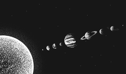 Wall Mural - solar system.sun and all our planets