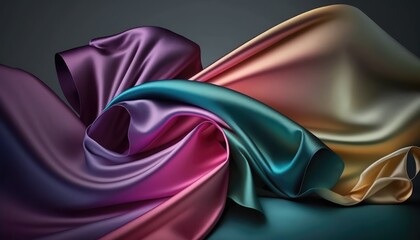 soft and smooth silky fabric texture background for fashionable curtain generative ai