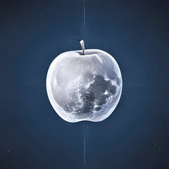 concept of Apple as a Moon