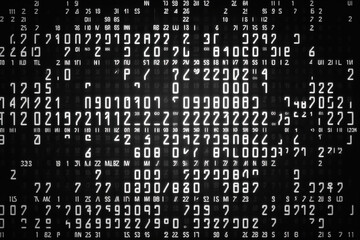 pattern with numbers, texture, wallpaper, seamless, backdrop, background, a template for designer using Generative Ai technologie