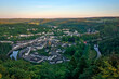 © Marcel - Aerial view on the Belgian city Bouillon in the Ardennes at the river Semois in the evening time.