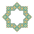 Decorative octagonal star with an ornament in Arabic style