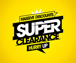 Wall Mural - Super clearance, massive discounts advertising sale banner