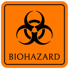 Wall Mural - Biohazard warning sign and labels