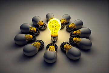 Wall Mural - Abstract illustration of a brilliant idea