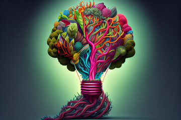 Wall Mural - Abstract illustration of a green idea