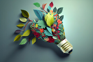 Wall Mural - Abstract illustration of a green idea